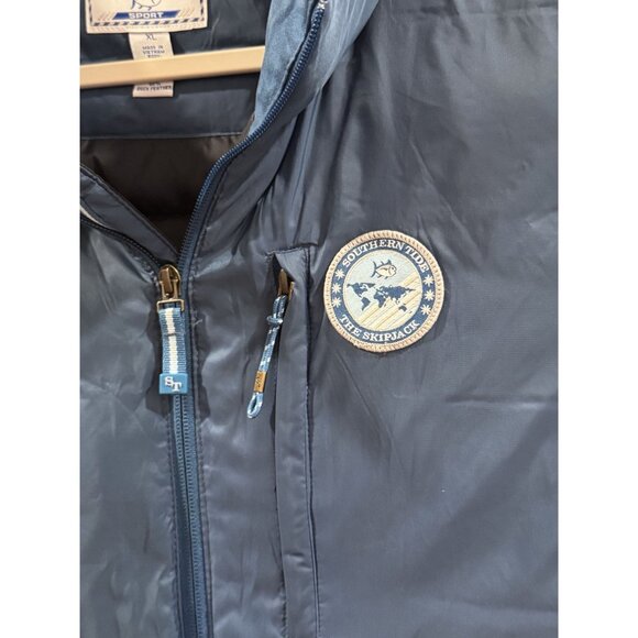 Mens Southern Tide Sport The Skipjack XL Duck Down Feather Vest Blue Nylon - Picture 2 of 10